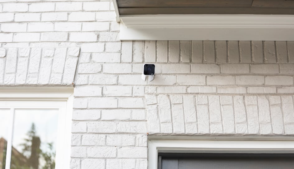 ADT outdoor camera on a Lexington home